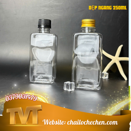 Chai Dẹp Ngang 250ml