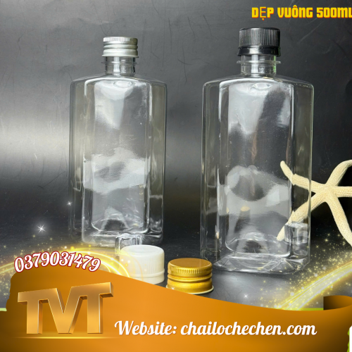 Chai Dẹp Vuôngt 500ml