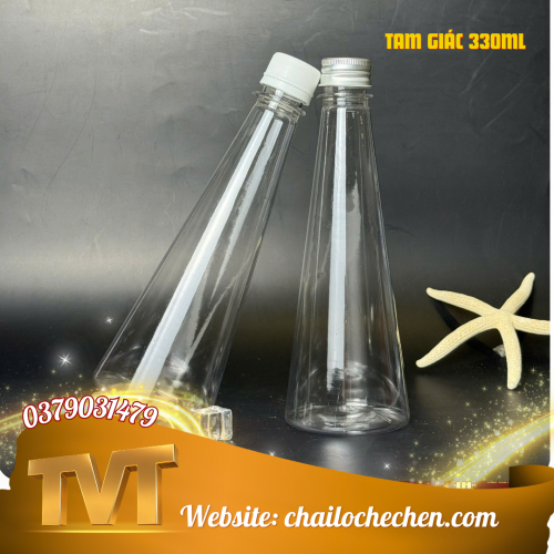 Chai Tam Giác 330ml dày