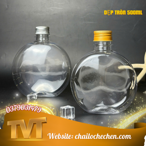 Chai Dẹp Tròn 500ml