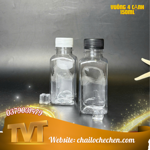 Chai Vuông 4 cạnh 150ml
