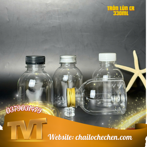 Chai Tròn Lùn Cổ rộng 330ml