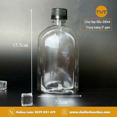 Chai Dẹp Bầu 330ml 